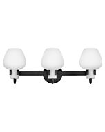 Sylvie 3-Light LED Bathroom Vanity Light in Black