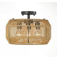 Three Light Semi-Flush Mount by Golden