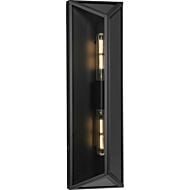 Bristol 2-Light Outdoor Wall Lantern in Matte Black