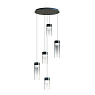 Highball 5-Light LED Pendant in Gunmetal