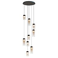 Highball 9-Light LED Pendant in Gunmetal