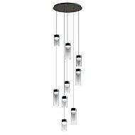 Highball 9-Light LED Pendant in Gunmetal