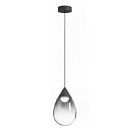 Dewdrop 1-Light LED Pendant in Black