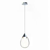 Dewdrop 1-Light LED Pendant in Polished Chrome