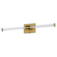 Fuse 1-Light LED Bathroom Vanity Light in Natural Aged Brass