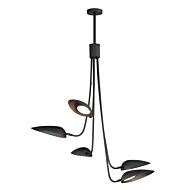 Marsh 5-Light LED Pendant in Black