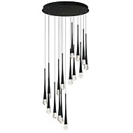 Pierce 16-Light LED Pendant in Black