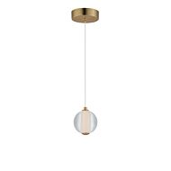 Rhythm 1-Light LED Pendant in Gold