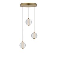 Rhythm 3-Light LED Pendant in Gold