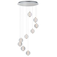 Rhythm 9-Light LED Pendant in Polished Chrome