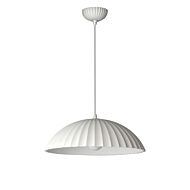 Basilica 1-Light LED Pendant in Chaulk White