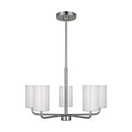 Rhett 5-Light Chandelier in Pewter, Nickel, Silver