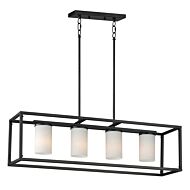 Lateral 4-Light Linear Pendant in Black