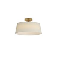 Paramount 1-Light LED Flush Mount in Natural Aged Brass