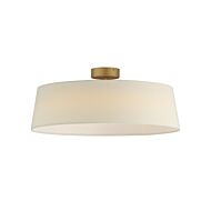 Paramount 1-Light LED Flush Mount in Natural Aged Brass