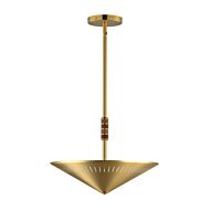 Helsinki 2-Light Pendant in Natural Aged Brass