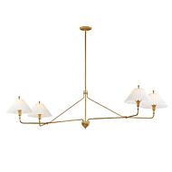 Kismet 4-Light Linear Pendant in Gold Leaf