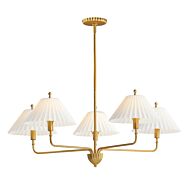 Kismet 5-Light Chandelier in Gold Leaf