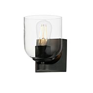 Scoop 1-Light Bathroom Vanity Light in Black