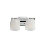 Scoop 2-Light Bathroom Vanity Light in Polished Chrome