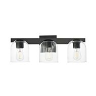 Scoop 3-Light Bathroom Vanity Light in Black