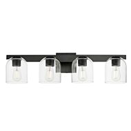 Scoop 4-Light Bathroom Vanity Light in Black