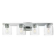 Scoop 4-Light Bathroom Vanity Light in Polished Chrome