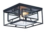 Era 2-Light LED Flush Mount in Black