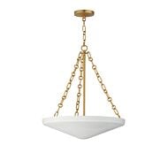 Artemis 4-Light Pendant in Natural Aged Brass