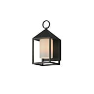 Aldous 1-Light Outdoor Wall Sconce in Black