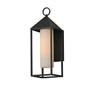 Aldous 1-Light Outdoor Wall Sconce in Black