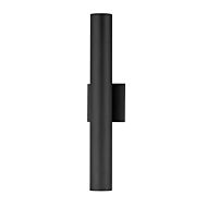 Calibro 2-Light LED Outdoor Wall Sconce in Black