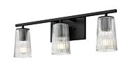 DVI Lasalle 3-Light Bathroom Vanity Light in Ebony