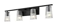 DVI Lasalle 4-Light Bathroom Vanity Light in Ebony