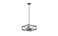 DVI Sambre 4-Light Pendant in Ebony