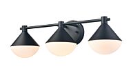 DVI Agawa 3-Light Bathroom Vanity Light in Black