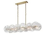 DVI Carousel 8-Light Linear Pendant in Brass