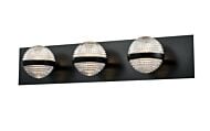 DVI Dryden 3-Light Bathroom Vanity Light in Ebony