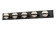 DVI Dryden 5-Light Bathroom Vanity Light in Ebony