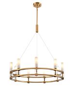 DVI Cardinal 9-Light Pendant in Brass