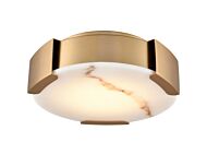 DVI Petra LED Flush Mount in Brass