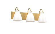 DVI Emma 3-Light Bathroom Vanity Light in Brass