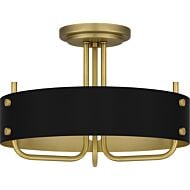 Three Light Semi Flush Mount by Quoizel