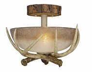 Lodge 2-Light Semi-Flush Mount in Noachian Stone