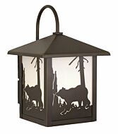 Bozeman 1-Light Outdoor Wall Mount in Burnished Bronze