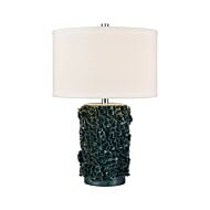 Larkin 1-Light Table Lamp in Green Glazed