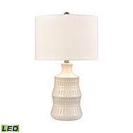 Dorin 1-Light LED Table Lamp in White Glazed