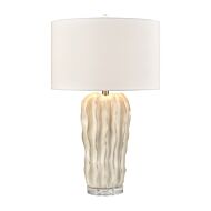 Genesee 1-Light Table Lamp in White Glazed