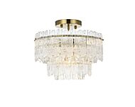 Emilia 4-Light Flush Mount in Satin Gold