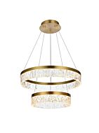 Linden 1-Light LED Chandelier in Satin Gold